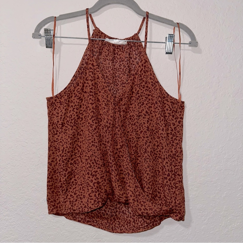 3/$30 Women's Hippie Rose animal print tank top, size s